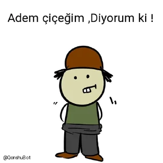 🙄 emoji Adem çiçeğim ve Murat çiçeğim @Qonshubot Telegram sticker 7 of 31