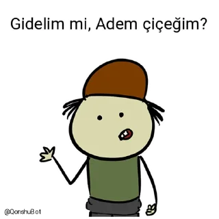 🤔 emoji Adem çiçeğim ve Murat çiçeğim @Qonshubot Telegram sticker 6 of 31