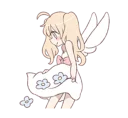 🙂 emoji An angel of a girl @Nekosticker Telegram sticker 7 of 41