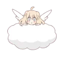 🙂 emoji An angel of a girl @Nekosticker Telegram sticker 9 of 41