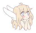 🤔 emoji An angel of a girl @Nekosticker Telegram sticker 15 of 41