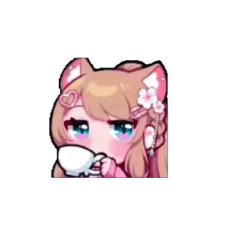 🤩 emoji ˗ˋʚ 𝐵𝑟𝑜𝑤𝑛 𝑔𝑖𝑟𝑙 ♡ @I1RRN ɞˊ˗ Telegram sticker 8 of 75