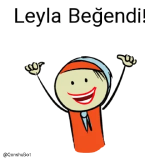 👍 emoji Leyla @Qonshubot Telegram sticker 20 of 31