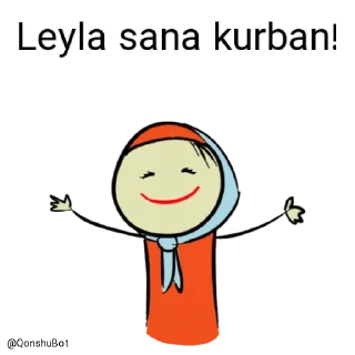🤗 emoji Leyla @Qonshubot Telegram sticker 18 of 31