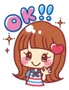 Sticker from Japanese Kawaii Girls