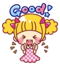 Sticker from Japanese Kawaii Girls