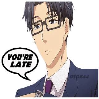 ⌚️ emoji @STIKERFORALL 🏴󠁧󠁢󠁥󠁮󠁧󠁿HIROTAKA NIFUJI - LOVE IS HARD Telegram sticker 23 of 30