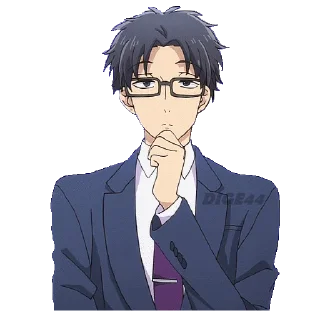 🧐 emoji @STIKERFORALL 🏴󠁧󠁢󠁥󠁮󠁧󠁿HIROTAKA NIFUJI - LOVE IS HARD Telegram sticker 18 of 30
