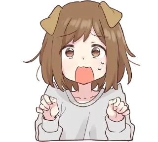 😨 emoji dog girl Telegram sticker 21 of 40