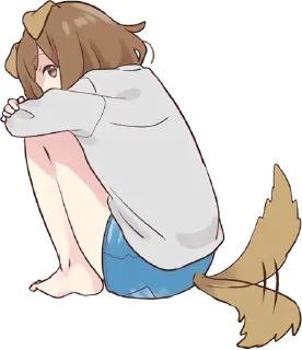 😕 emoji dog girl Telegram sticker 15 of 40