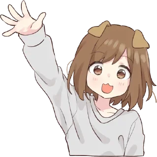 👋 emoji dog girl Telegram sticker 7 of 40