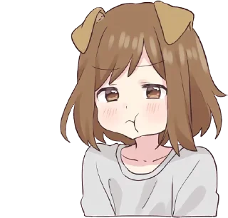 😳 emoji dog girl Telegram sticker 6 of 40