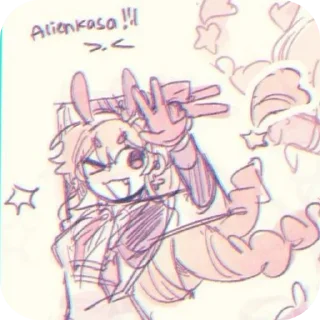 👄 emoji A l i e n  T s u k a s a - k u n ! ! ☆ Telegram sticker 11 of 37