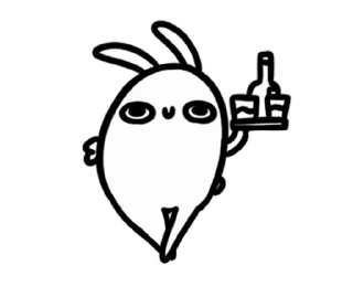 🐰 emoji Moving Bunny (@TodorokiShouto) Telegram sticker 23 of 24
