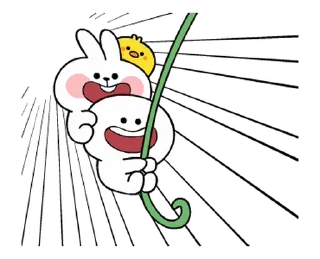 ⭐ emoji Spoled Rabbits Let's play together! @moe_sticker_bot Telegram sticker 19 of 24