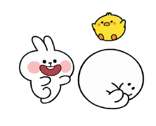 ⭐ emoji Spoled Rabbits Let's play together! @moe_sticker_bot Telegram sticker 14 of 24