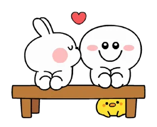 ⭐ emoji Spoled Rabbits Let's play together! @moe_sticker_bot Telegram sticker 7 of 24