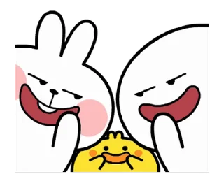 ⭐ emoji Spoled Rabbits Let's play together! @moe_sticker_bot Telegram sticker 11 of 24