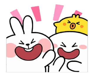 ⭐ emoji Spoled Rabbits Let's play together! @moe_sticker_bot Telegram sticker 10 of 24
