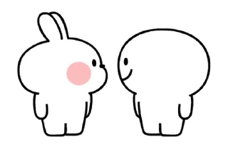 ⭐ emoji Spoled Rabbits Let's play together! @moe_sticker_bot Telegram sticker 6 of 24