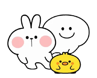 ⭐ emoji Spoled Rabbits Let's play together! @moe_sticker_bot Telegram sticker 18 of 24