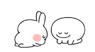 ⭐ emoji Spoled Rabbits Let's play together! @moe_sticker_bot Telegram sticker 5 of 24