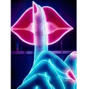 🙊 emoji Neon nights Telegram sticker 13 of 53