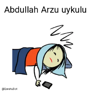 😴 emoji Abdullah Arzu @Qonshubot Telegram sticker 17 of 31