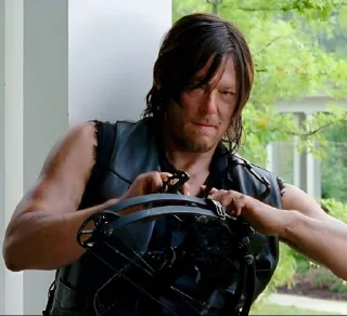 🧐 emoji Daryl Dixon by @Lieutenant_Nightwolf Telegram sticker 23 of 120