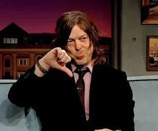 👎 emoji Daryl Dixon by @Lieutenant_Nightwolf Telegram sticker 11 of 120