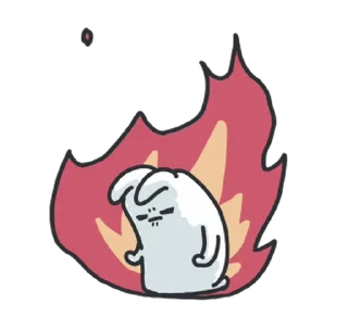 🔥 emoji Bunny 🐇 (@TodorokiShouto) Telegram sticker 5 of 50