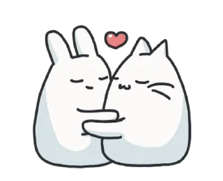 ❤️ emoji Bunny 🐇 (@TodorokiShouto) Telegram sticker 24 of 50