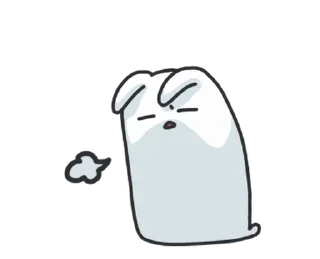 😮‍💨 emoji Bunny 🐇 (@TodorokiShouto) Telegram sticker 13 of 50