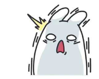 😨 emoji Bunny 🐇 (@TodorokiShouto) Telegram sticker 14 of 50
