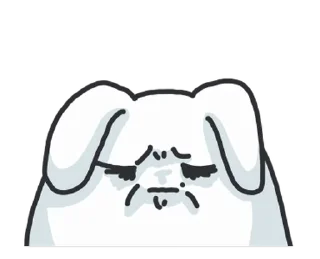 😑 emoji Bunny 🐇 (@TodorokiShouto) Telegram sticker 15 of 50