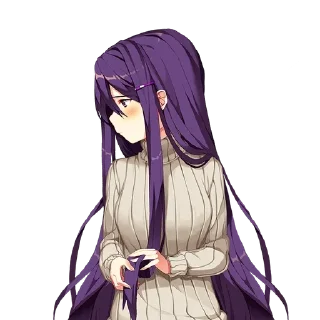 🌟 emoji Yuri DDLC @aminacrotoy Telegram sticker 20 of 55