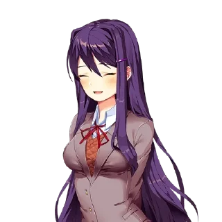 🌟 emoji Yuri DDLC @aminacrotoy Telegram sticker 5 of 55