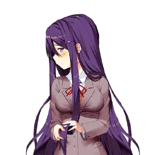 🌟 emoji Yuri DDLC @aminacrotoy Telegram sticker 15 of 55