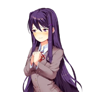 🌟 emoji Yuri DDLC @aminacrotoy Telegram sticker 12 of 55