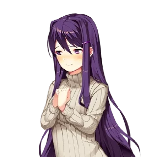 🌟 emoji Yuri DDLC @aminacrotoy Telegram sticker 24 of 55