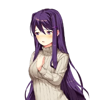 🌟 emoji Yuri DDLC @aminacrotoy Telegram sticker 21 of 55