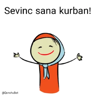 🤗 emoji Sevinc @Qonshubot Telegram sticker 18 of 31