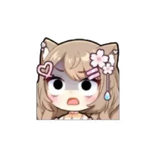 🤩 emoji ˗ˋʚ 𝐵𝑟𝑜𝑤𝑛 𝑔𝑖𝑟𝑙 ♡ @I1RRN ɞˊ˗ Telegram sticker 9 of 75