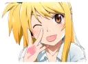 😜 emoji Lucy Heartfilia Telegram sticker 16 of 27