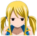 😑 emoji Lucy Heartfilia Telegram sticker 6 of 27