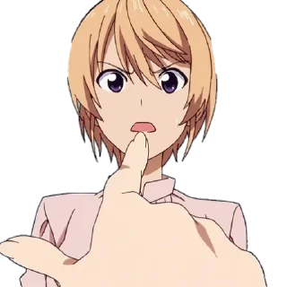 👆 emoji Aho girl [@galeries25] Telegram sticker 8 of 16