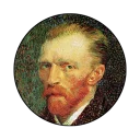 Sticker from famous paintings