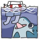 🍔 emoji Shark Telegram sticker 12 of 20
