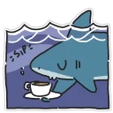 ☕ emoji Shark Telegram sticker 18 of 20