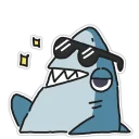 😎 emoji Shark Telegram sticker 16 of 20